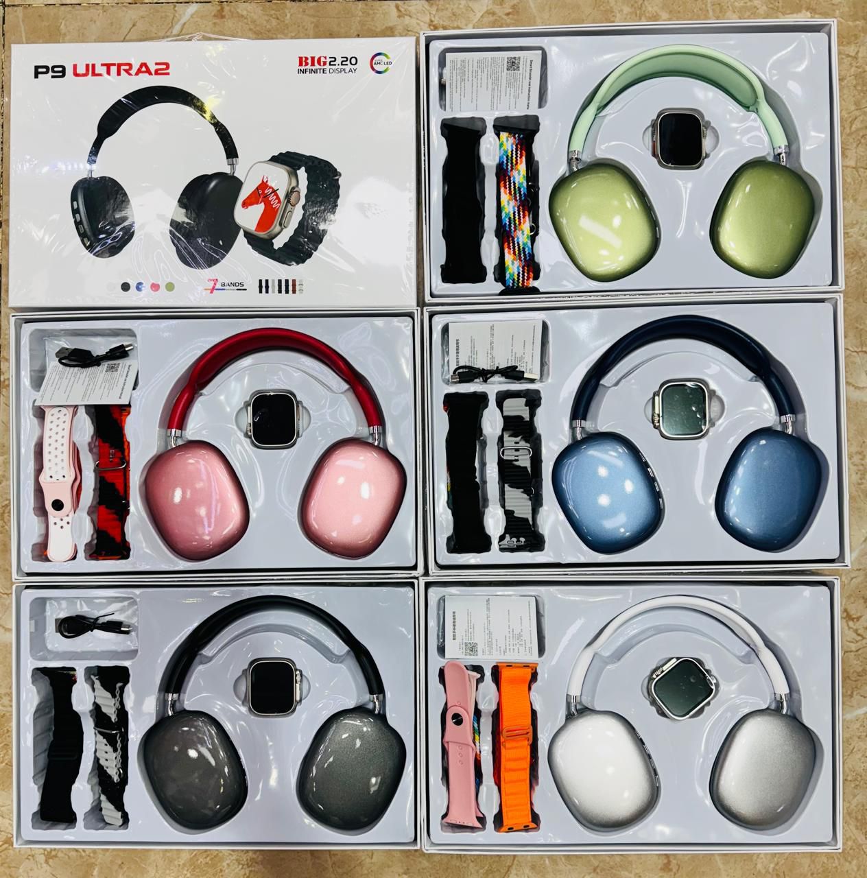 Combo Diadema P9 + Reloj T500 Ultra