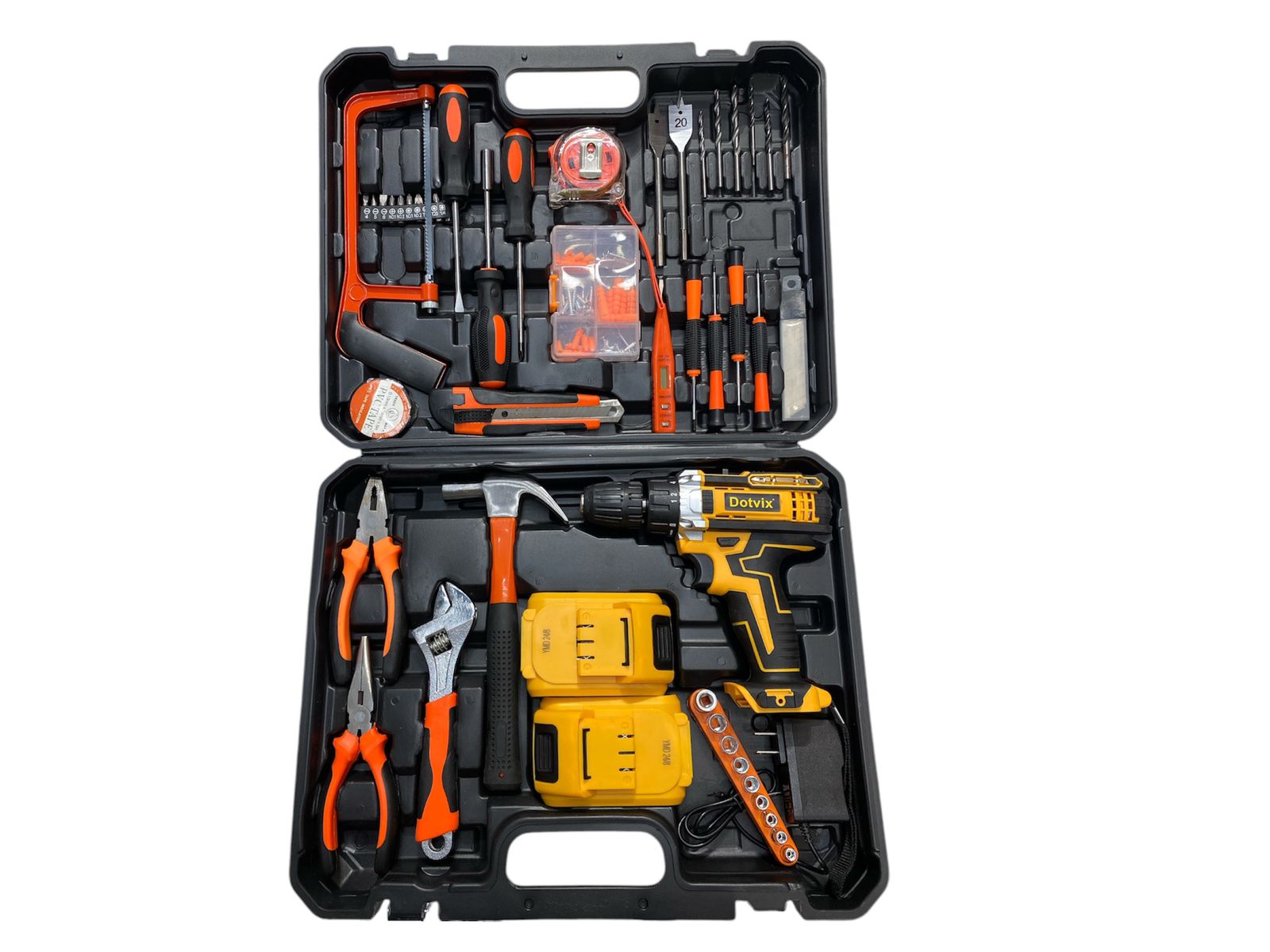 Set Taladro Elect Y Herramientas He-006