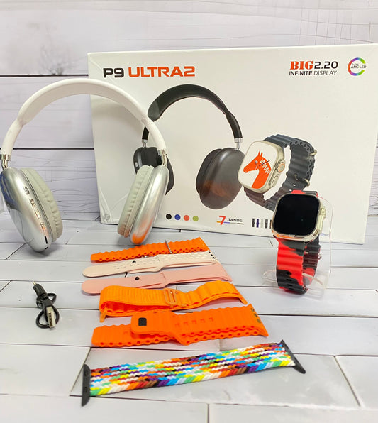 Combo Diadema P9 + Reloj T500 Ultra