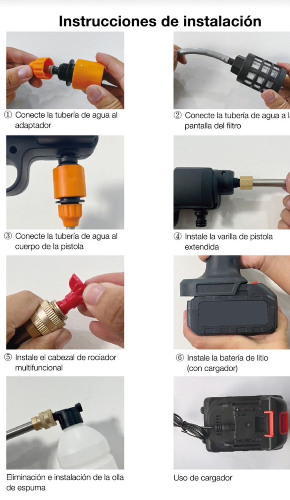 Hidrolavadora Portatil 2 Baterias