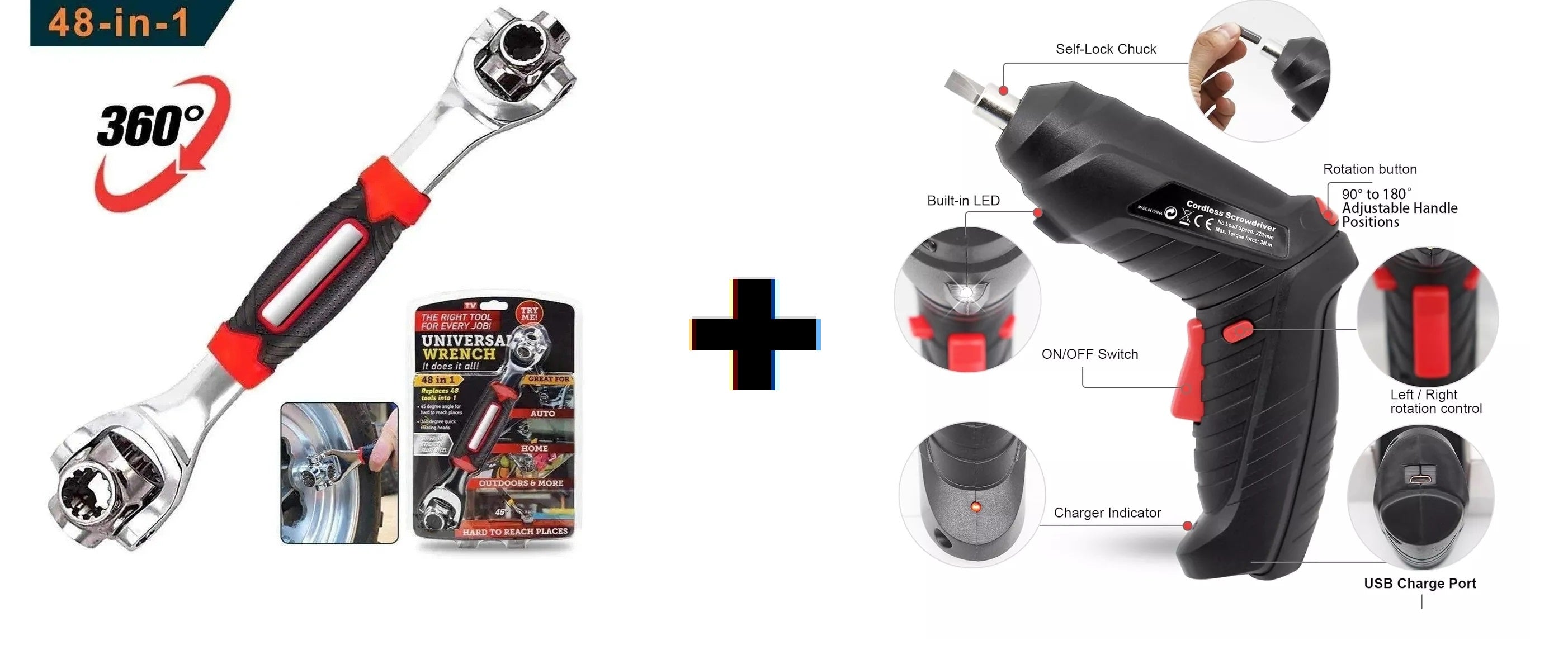 Destornillador Inalámbrico + Llave Unive