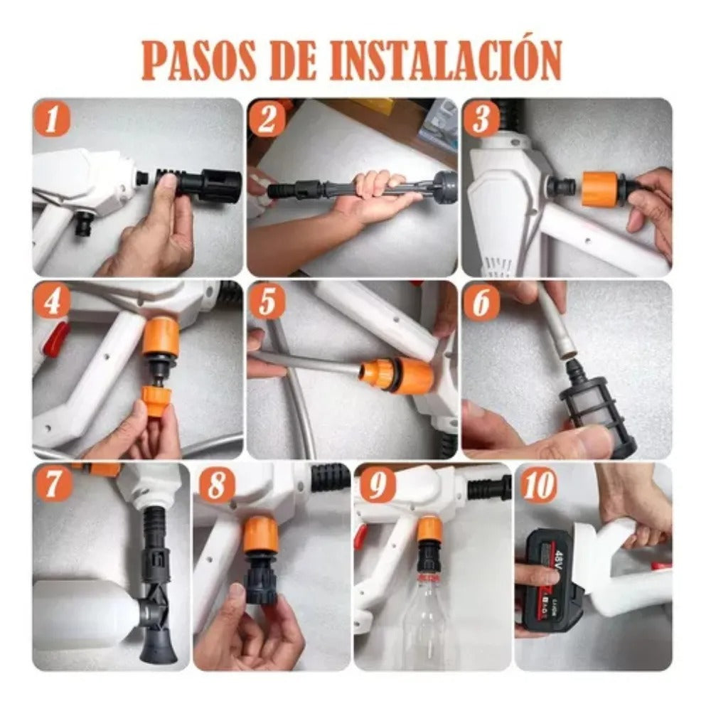 Hidrolavadora Pistola Lavado Coche Moto