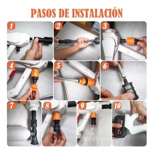 Hidrolavadora Pistola Lavado Coche Moto