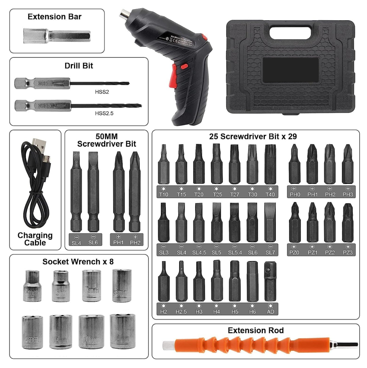Destornillador 47pcs Mas Llave 48 En 1