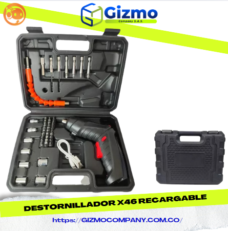 Destornillador X46 Piezas Recargable