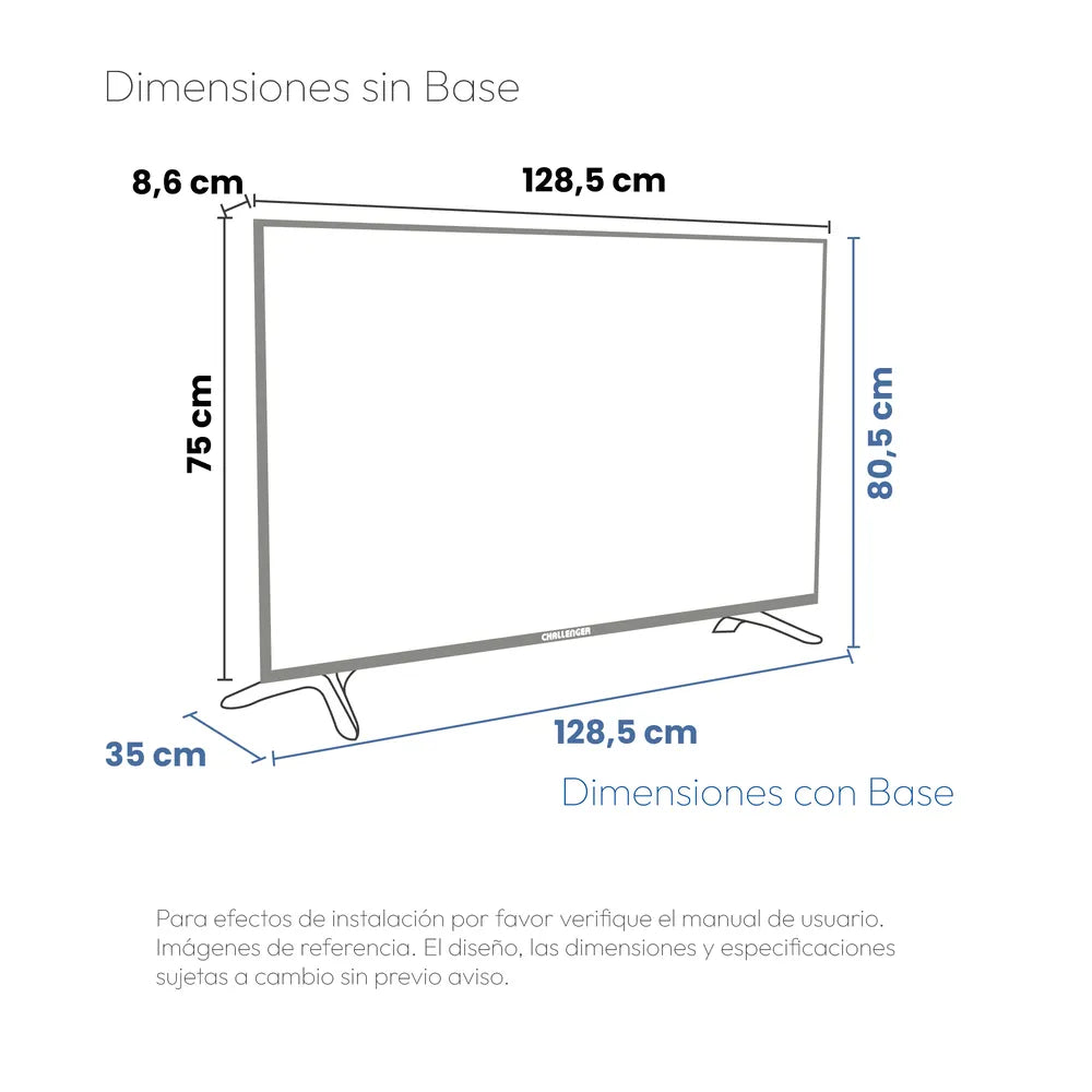 Televisor QLED 58" Google TV, Incluye Soporte De Pared