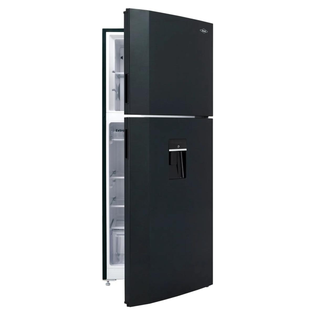Nevera Haceb No frost 404 Litros dispensador de agua manija integrada Negro Esmeralda inverter