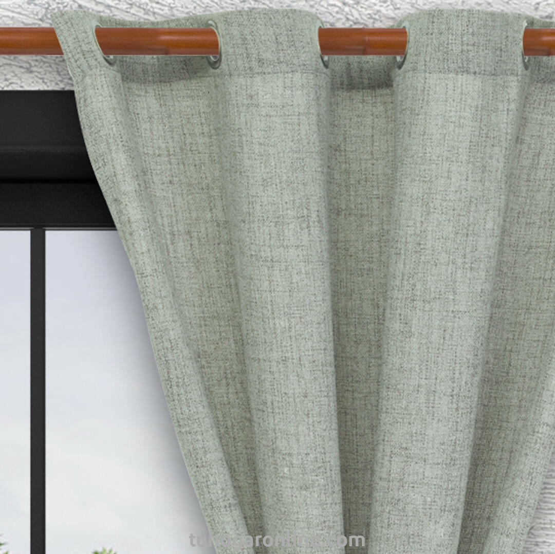 Cortina Arpillera Ancestral Argolla Café Claro de Lujo 2,60 X 2,20 Aprox.