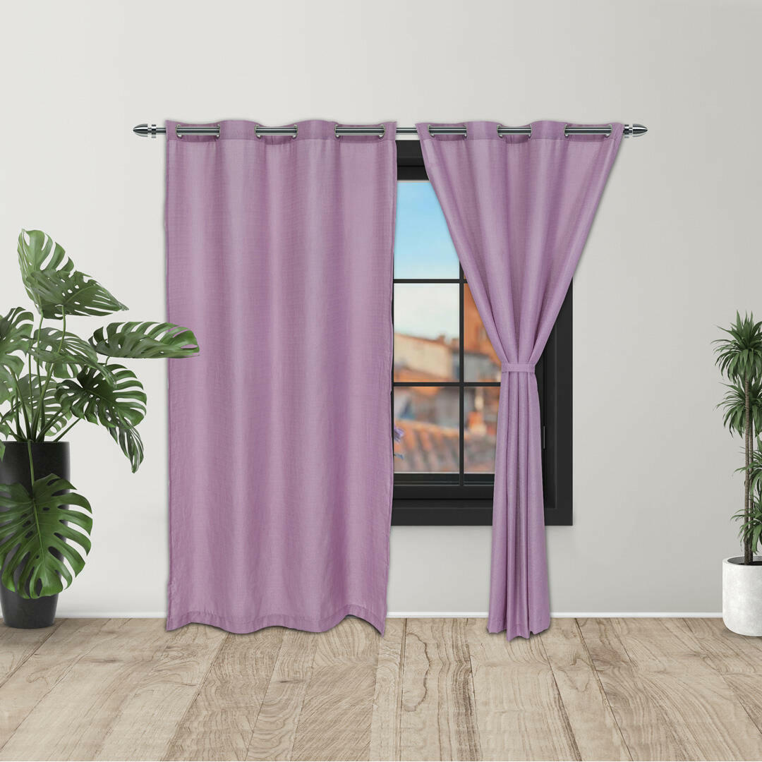 Cortina Ramia Rosado Ancestral Argolla 2,60 X 2,20 Aprox.