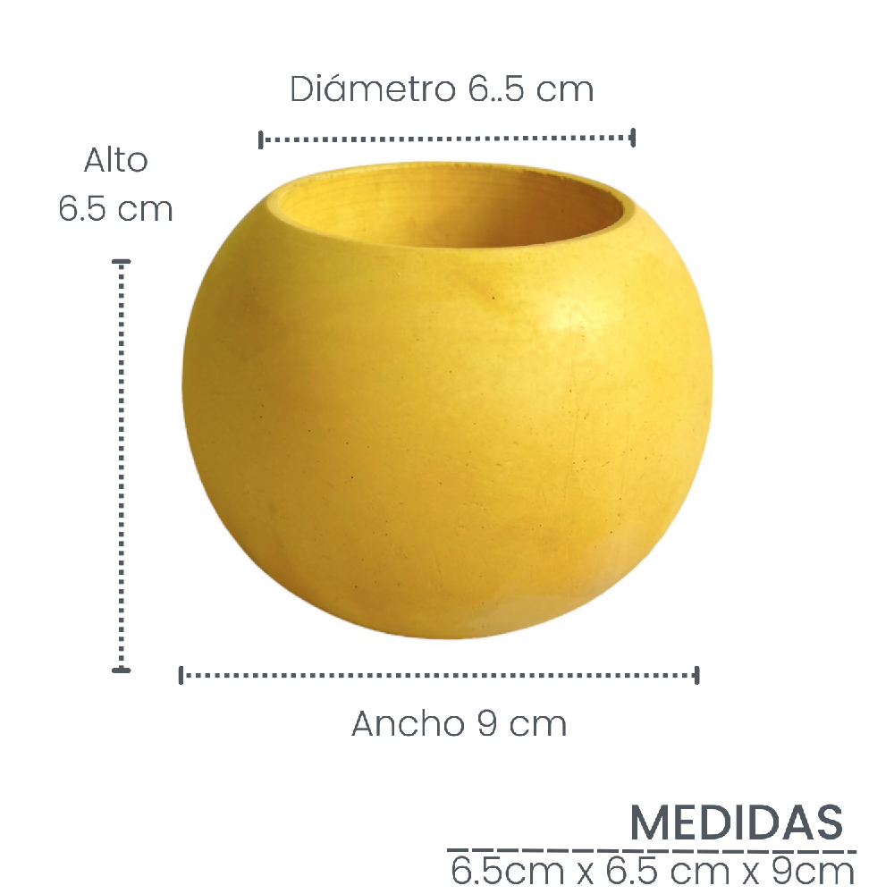 matera de mesa en cemento luna mini amarillo de concreto tienda online de materas y decoración_05