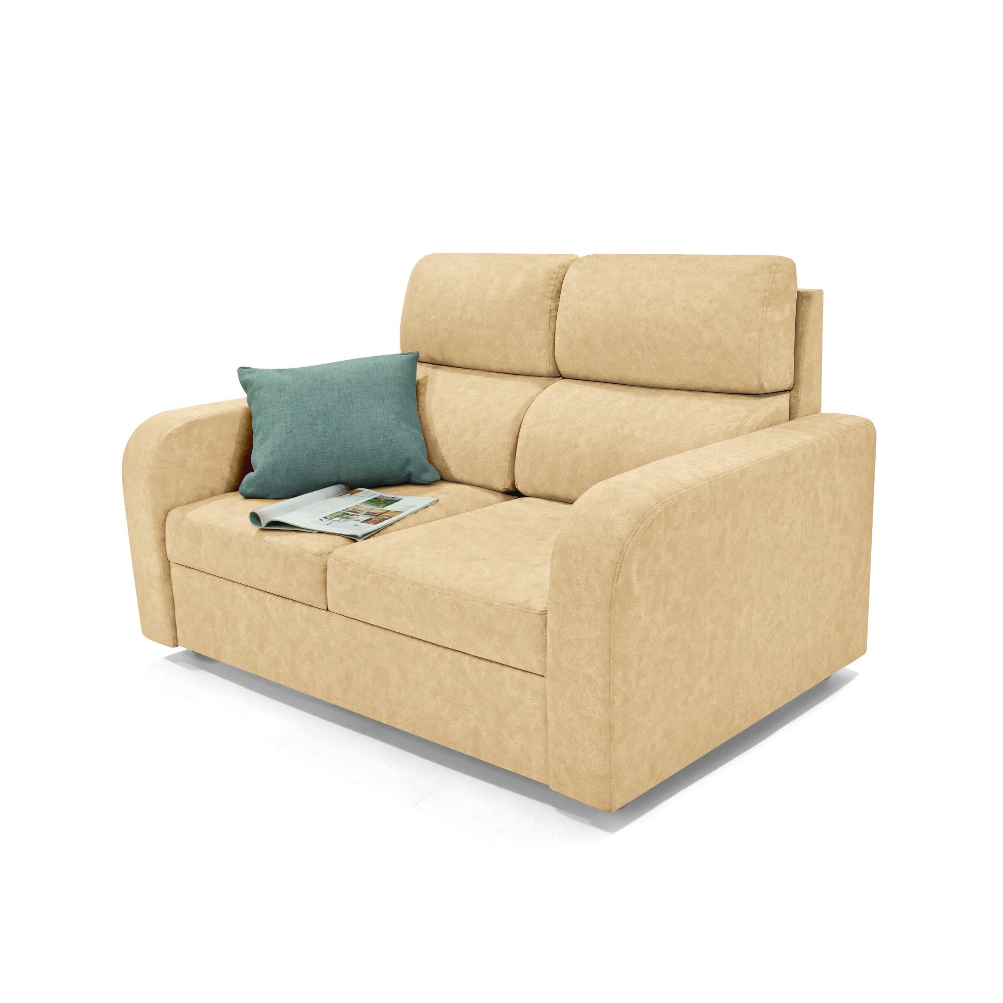 Sofa Bary 2P Tela Poliester Beige