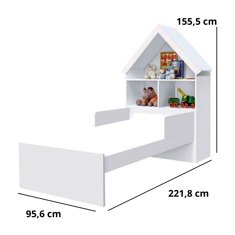 Cama infantil Ariel, blanca