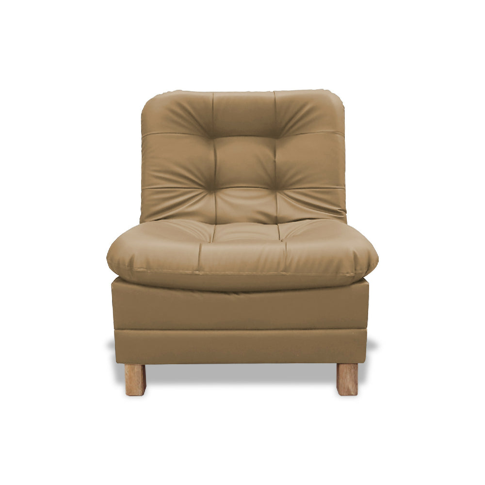 Poltrona Zeink 3 Posiciones Tipo Cuero Camel