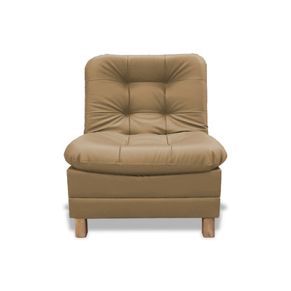 Poltrona Zeink 3 Posiciones Tipo Cuero Camel