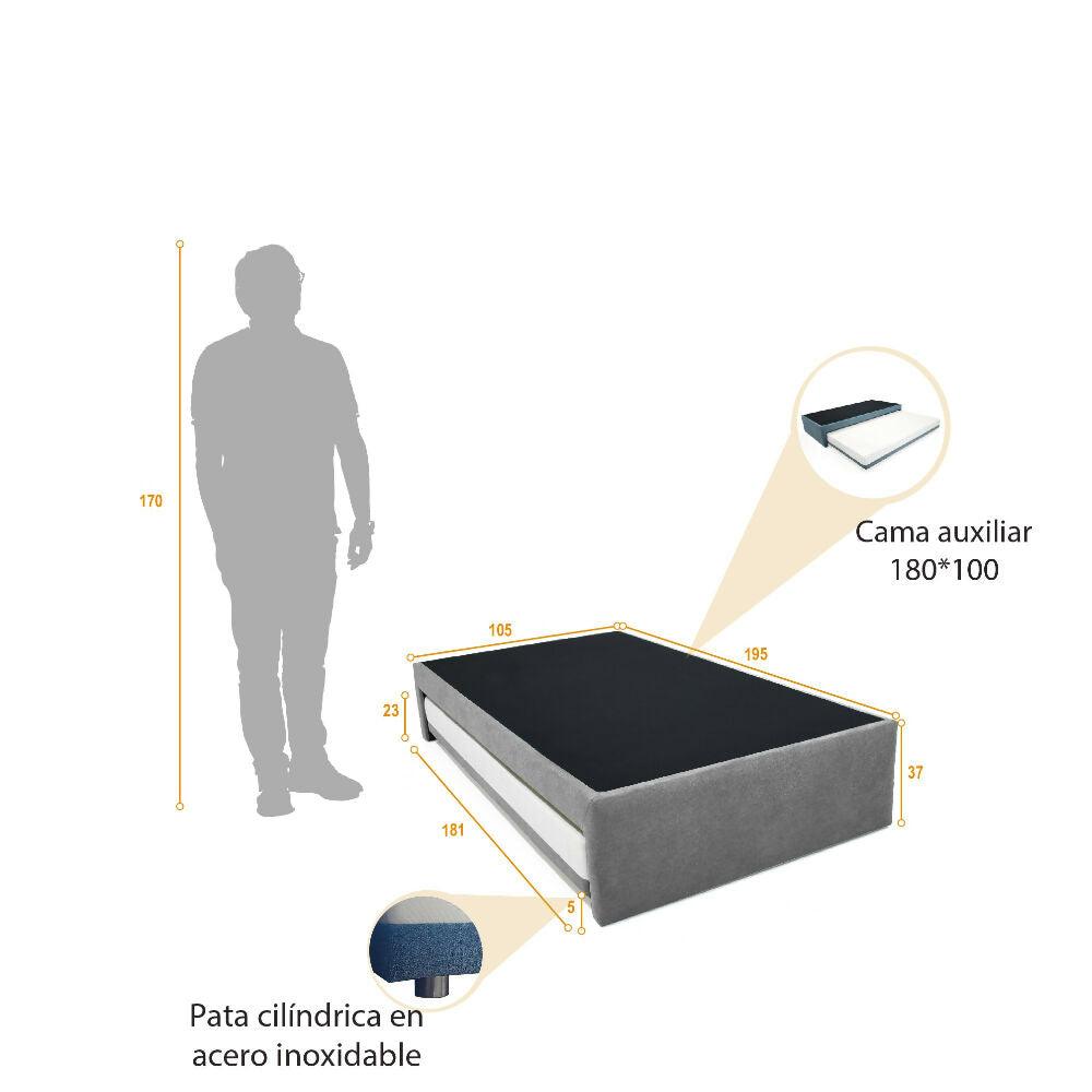 Cama Nido Infantil Finlandia Tela Gris