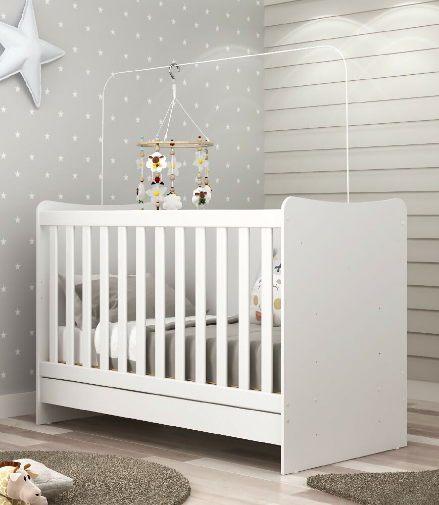 Cuna Bebe Blanca Convertible 4 En 1