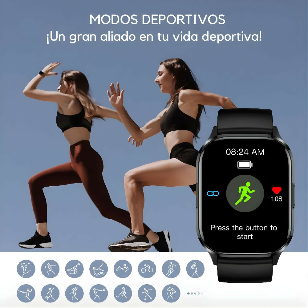 Smartwatch G-Tide S3 Pro Rosado Reloj Inteligente Bluetooth Con Llamadas, Monitor De Salud, Frecuencia Cardíaca, SpO2 Y Notificaciones