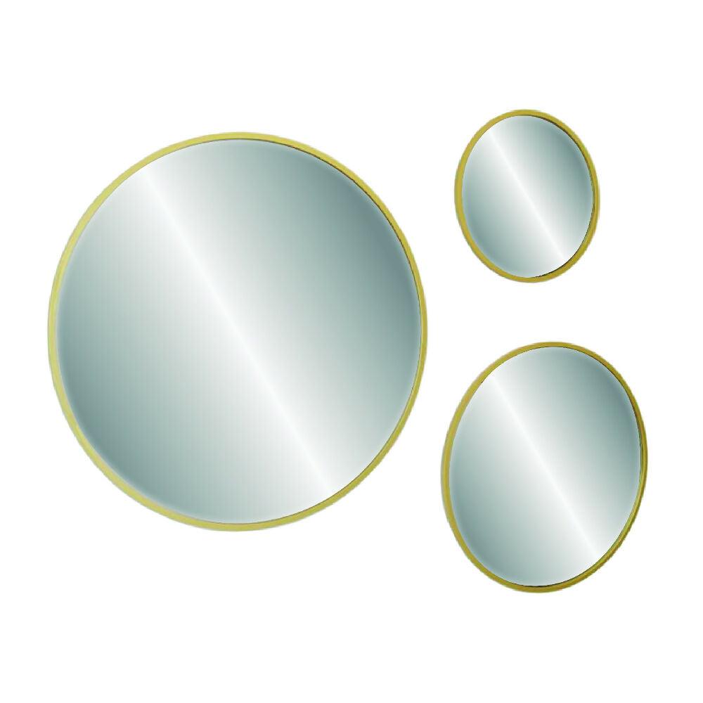Espejos de pared set x 3 - mdf - planet dorado
