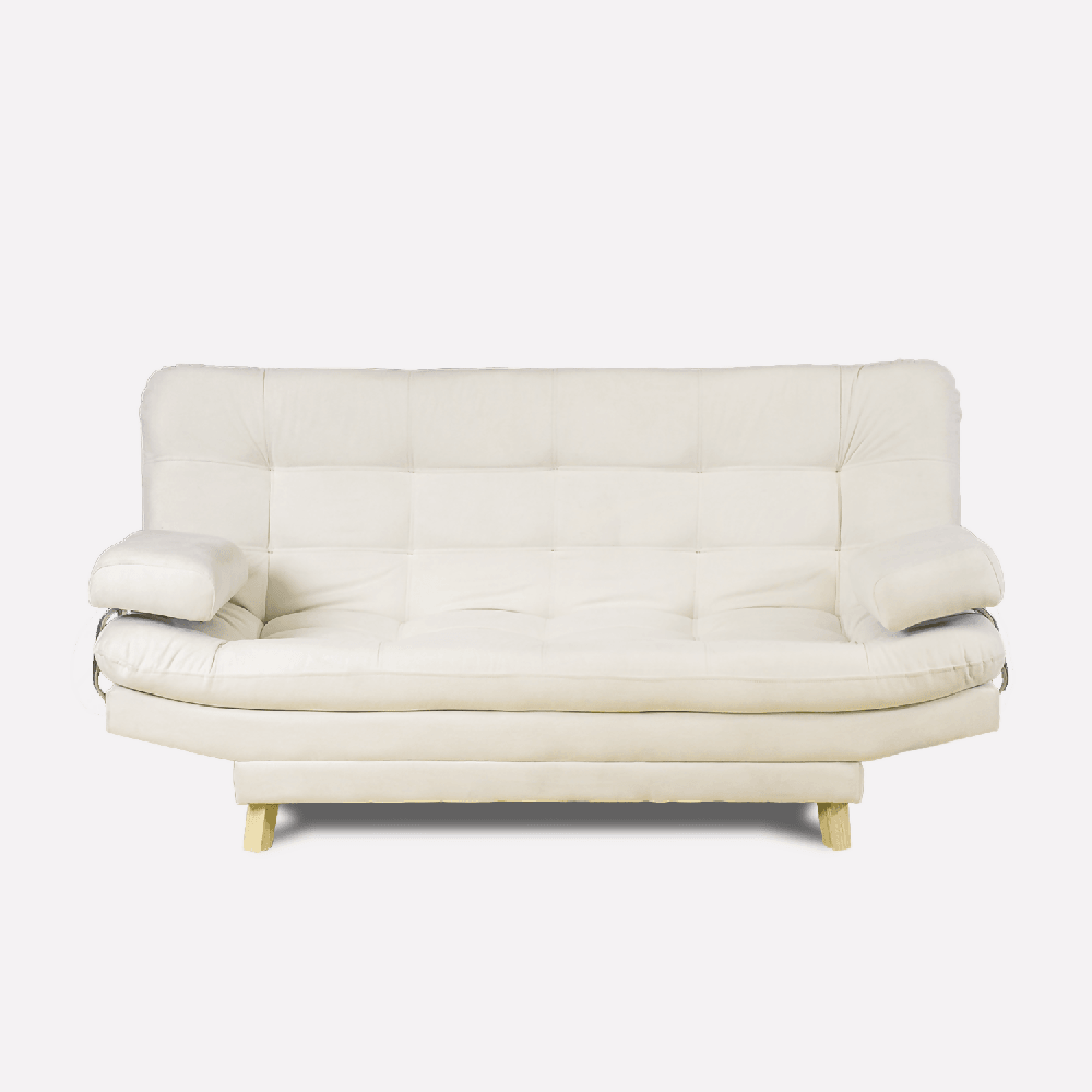 Sofa Cama Valencia Marfil 3 Puestos