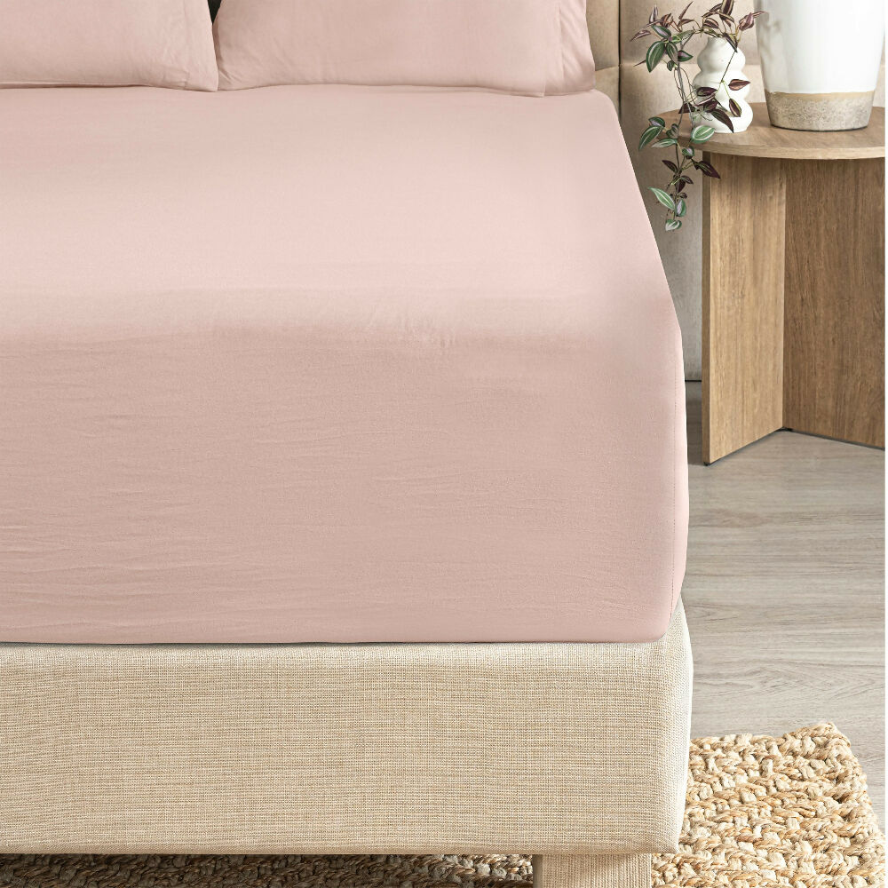 Sábanas Viasoft Washed Rosa, para Cama King