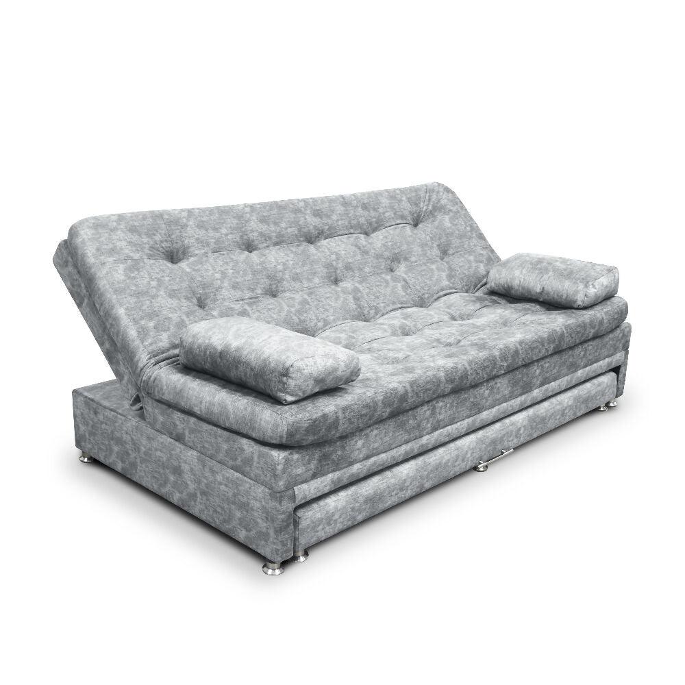 Sofa cama Nido Tarima Olsen Tela Gris - Incluye Cojines