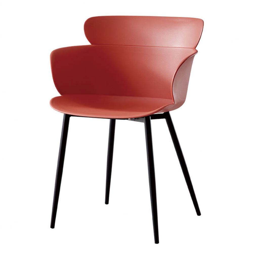 Silla Miami con Brazos, Color Rojo, Con espaldar y diseño Moderno X4