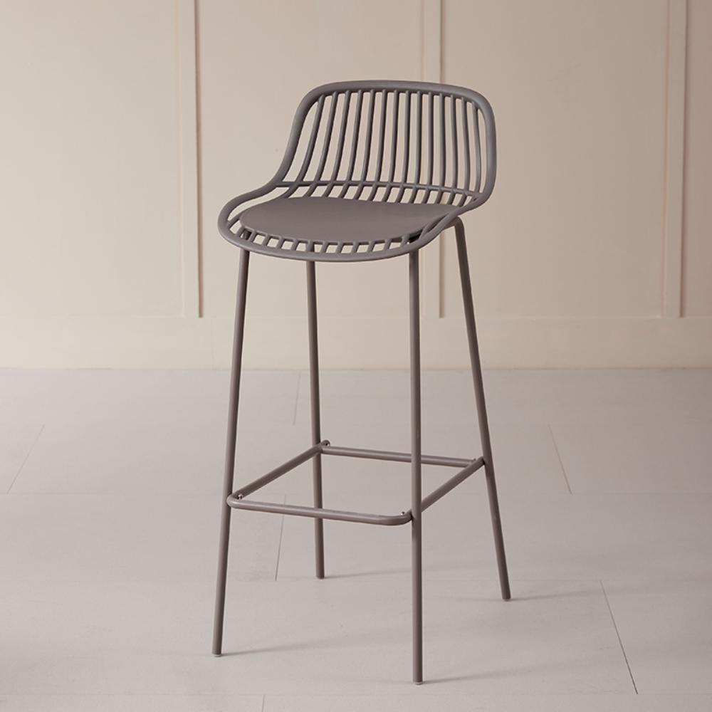 Set de 2 Sillas para Bar Tulum, Color Taupe, Diseño Moderno