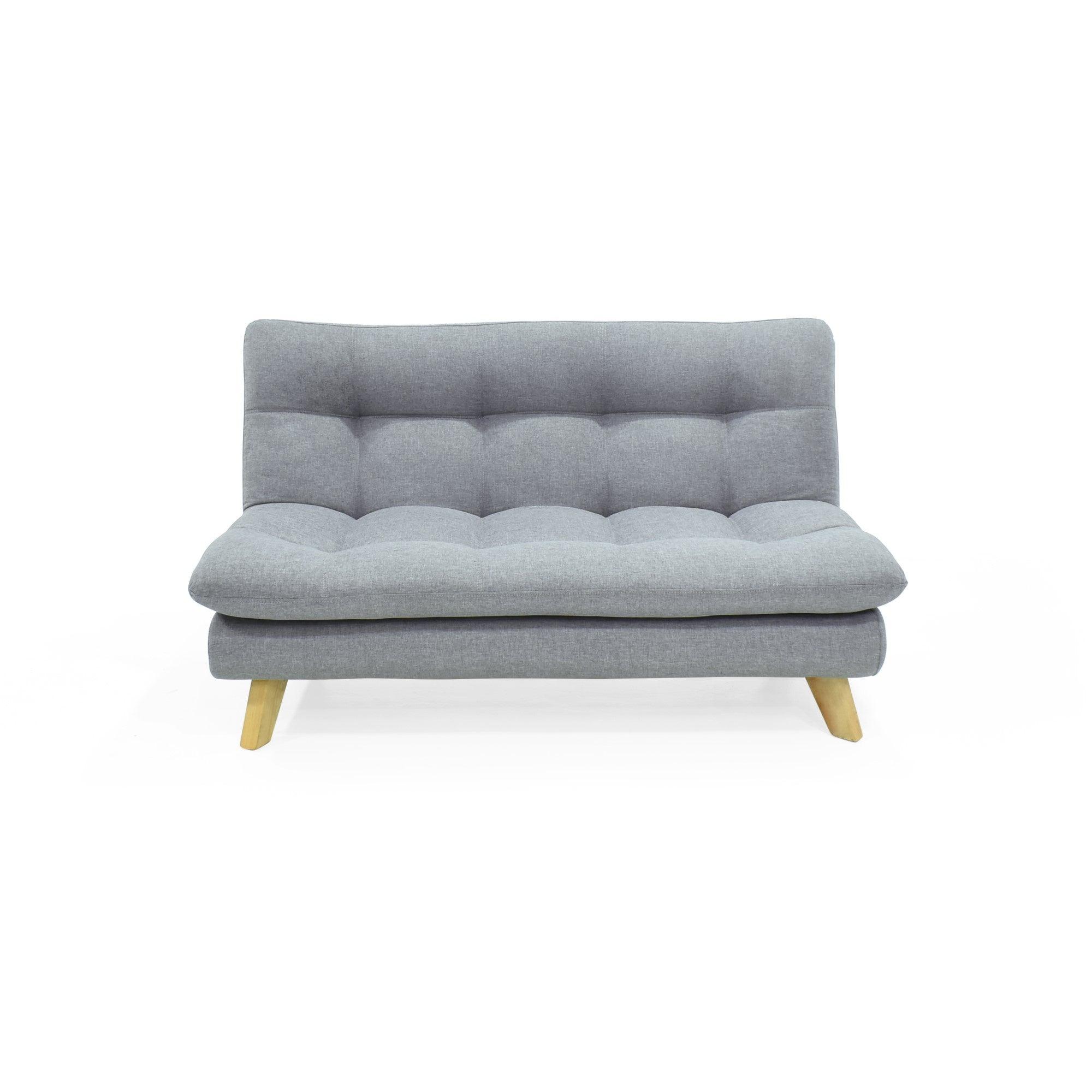 Sofa 2 Puestos Toulouse 140X92x80 Tela Plata