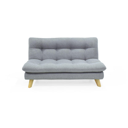 Sofa 2 Puestos Toulouse Tela Poliester Plata