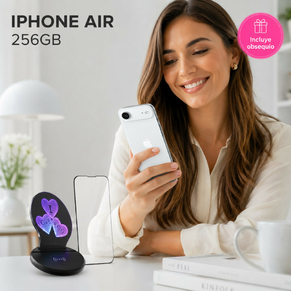 Celular Apple IPhone Air 256gb + Obsequio Lámpara Carga Inalámbrica Y Vidrio Celeste