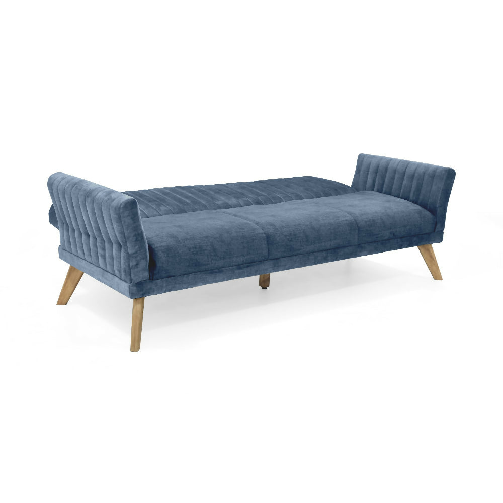 Sofa Cama Pensilvania 205x85x87 Reclinable Tela Azul
