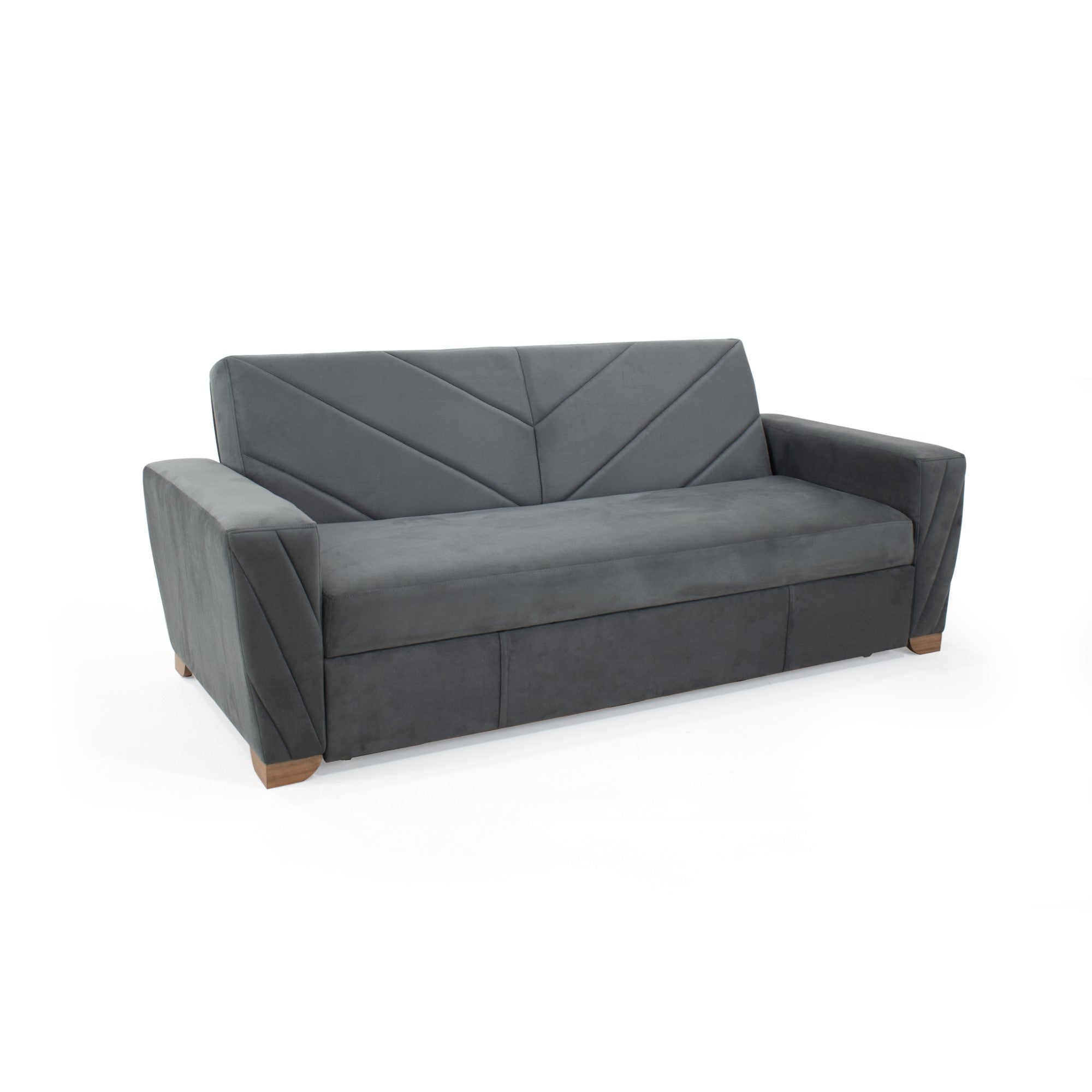 Sofa Cama Vancouver 3 Puestos Tela Gris