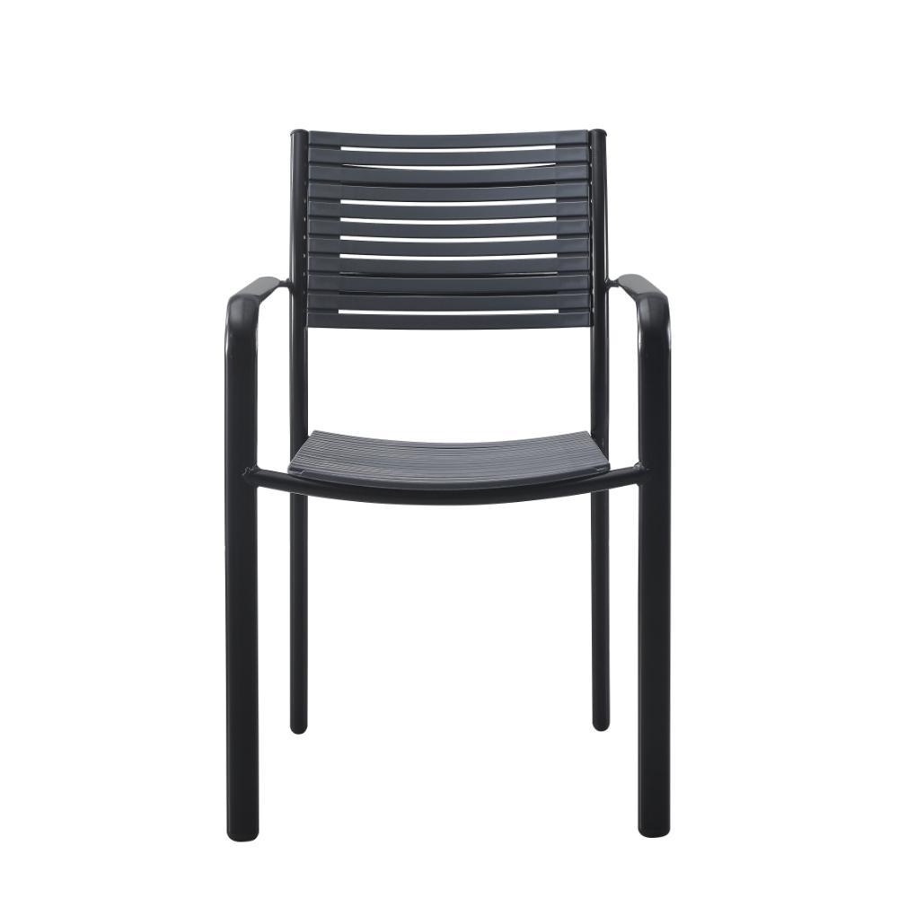 Sillas Comedor Exterior Oasis, Negro, con Cómodo Espaldar