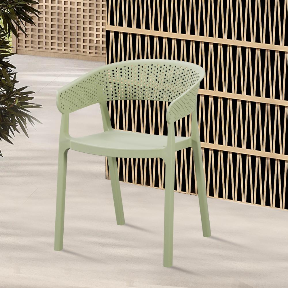 Silla Manaos, Verde, Con espaldar Minimalista y diseño Moderno X2