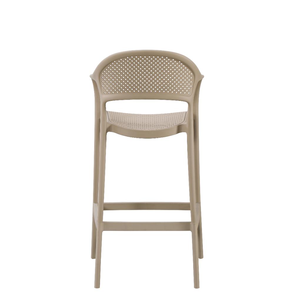 Silla para Bar Curitiva, Taupe, Con espaldar traspirable y diseño Minimalista