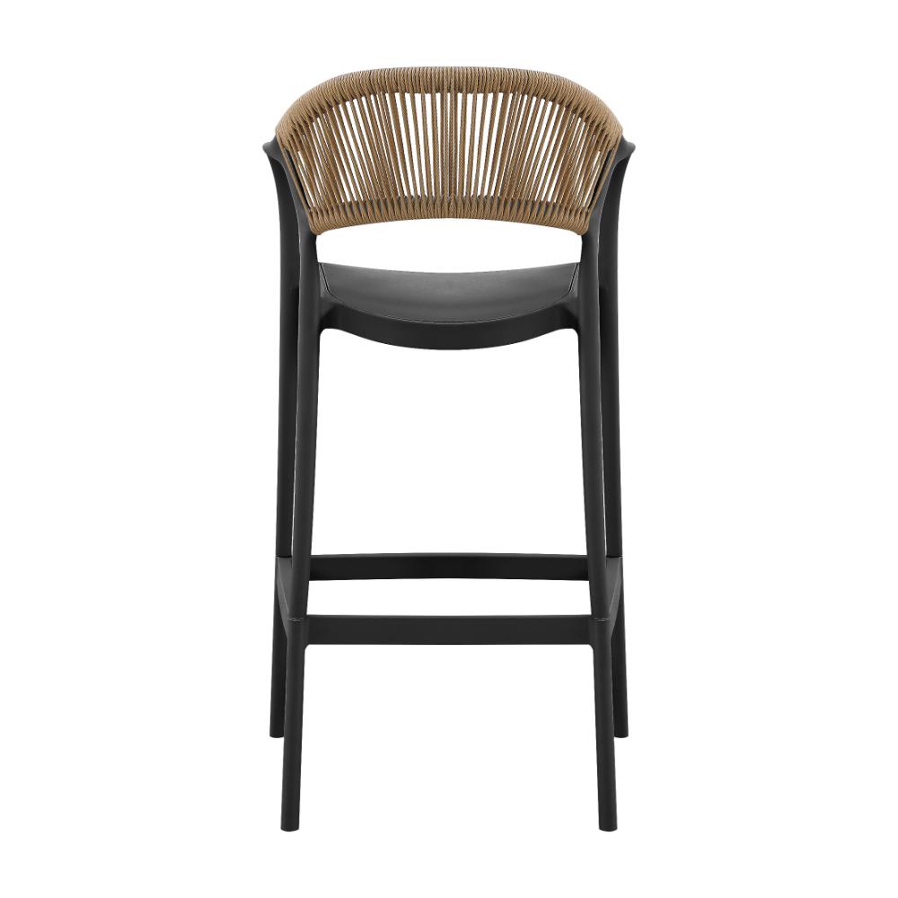 Silla para Bar Balí, Negro, Doble propósito con Reposa Pies
