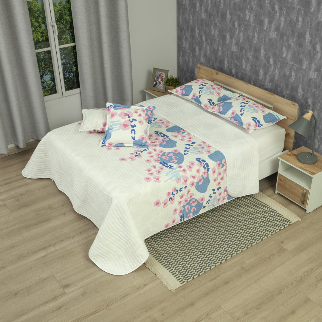 Cubrelecho Estampado Prensado Doble Faz Natura Balance