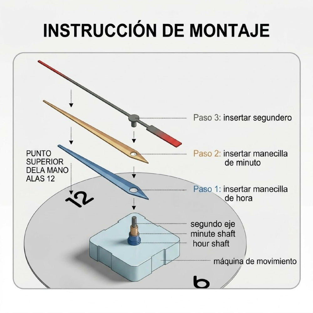 Reloj De Pared Grande Moderno ZH1738 De 40cm Con Diseño Elegante