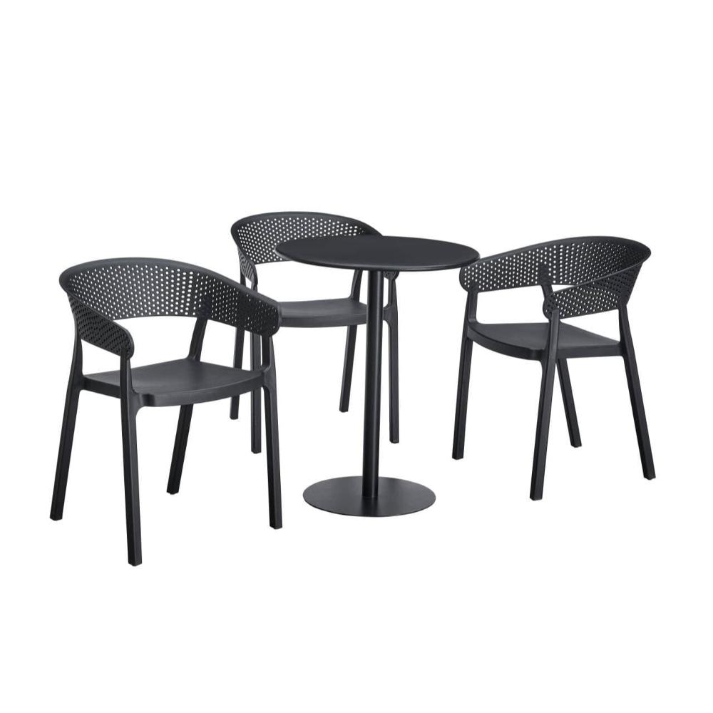 Silla Manaos, Negro, Con espaldar Minimalista y diseño Moderno