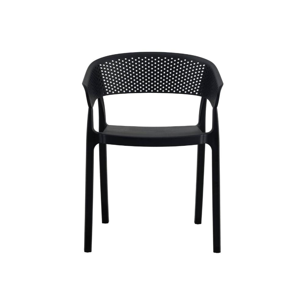 Silla Manaos, Negro, Con espaldar Minimalista y diseño Moderno