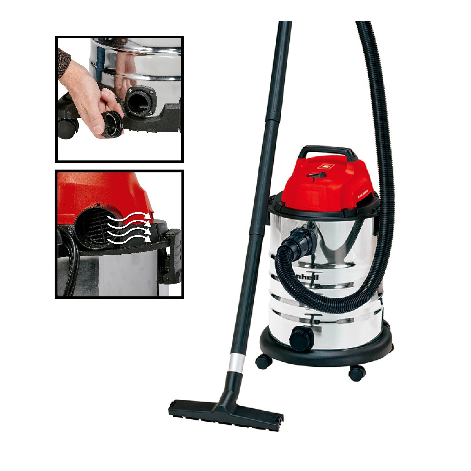 Aspiradora Eléctrica 30 L. Inox Secoz Húmedo