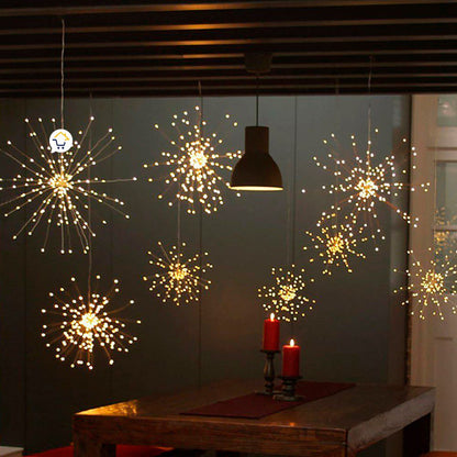 Luces Micro Led Fuegos Artificiales 3 Metros Navidad Cálido 1601V