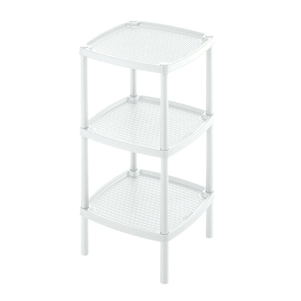 Mesa Multiusos Cuadrada de 3 Niveles Blanco