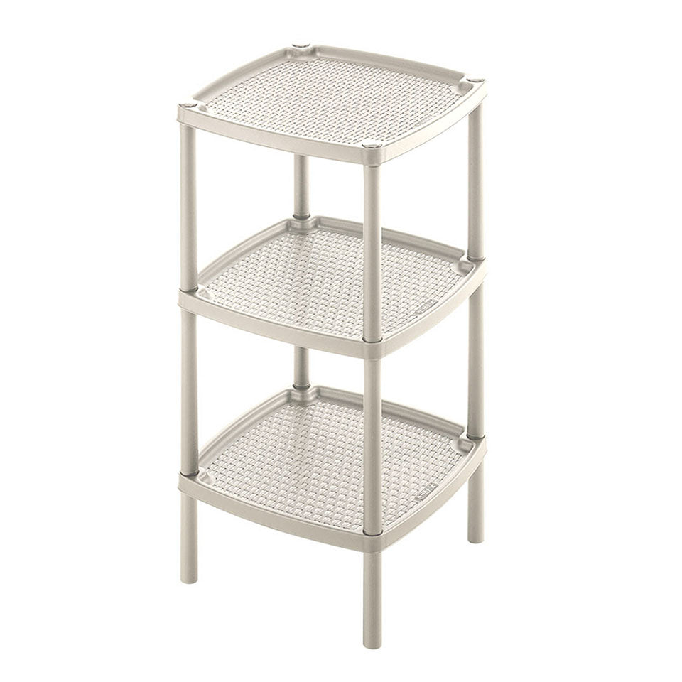 Mesa Multiusos Cuadrada de 3 Niveles Taupe