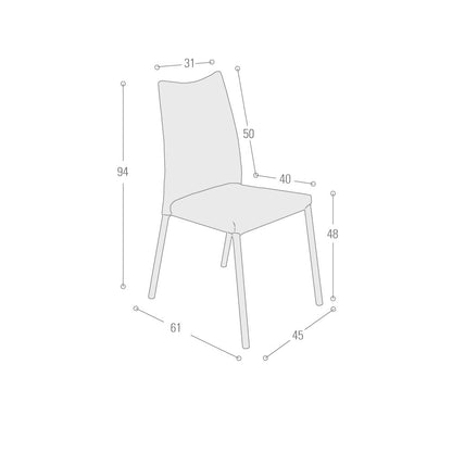Silla Palermo Tela Poliester Gris