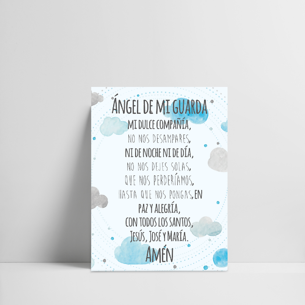 Cuadro decorativo angel de la guarda 30x40