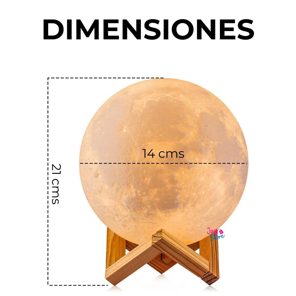 Humidificador 3d Moonlight Lámpara Luna Led Difusor Aromas