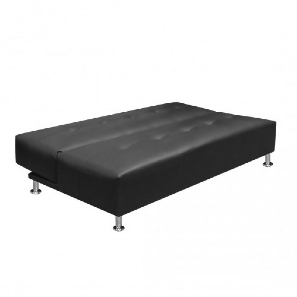 Sofá Cama Mauro Cuero Sintético Negro
