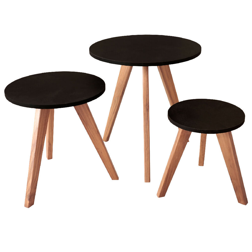 CIRCULARES NEGRAS SET X 3