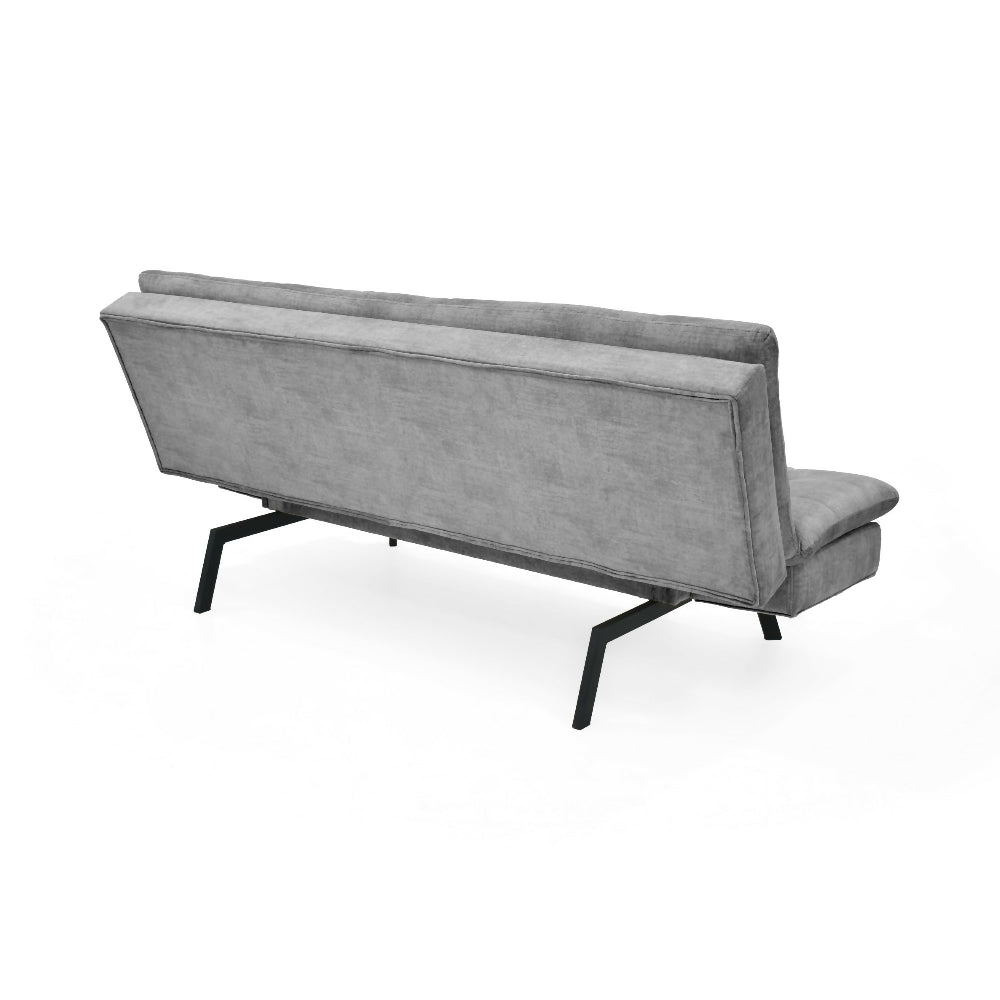 Sofa Cama Milan 176x90x78 Reclinable Tela Gris
